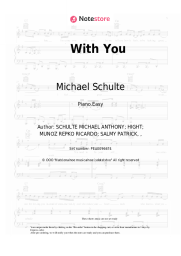 Sheet music, chords Michael Schulte - With You