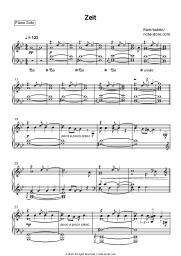 Sheet music, chords Rammstein - Zeit