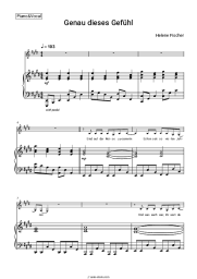 Sheet music, chords Helene Fischer - Genau dieses Gefühl