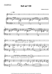 Sheet music, chords Helene Fischer - Null auf 100