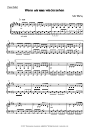 Sheet music, chords Peter Maffay - Wenn wir uns wiedersehen