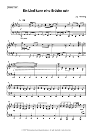 Sheet music, chords Joy Fleming - Ein Lied kann eine Brücke sein