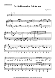 Sheet music, chords Joy Fleming - Ein Lied kann eine Brücke sein