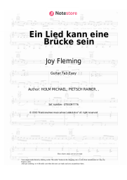 Sheet music, chords Joy Fleming - Ein Lied kann eine Brücke sein