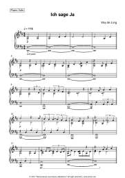 Sheet music, chords Eloy De Jong - Ich sage Ja