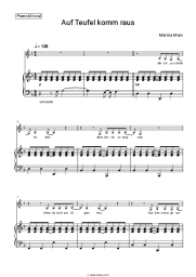 Sheet music, chords Marina Marx - Auf Teufel komm raus