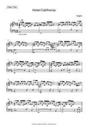 Sheet music, chords Eagles - Hotel California