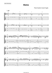 Sheet music, chords Pietro Basile, Sarah Engels - Mama