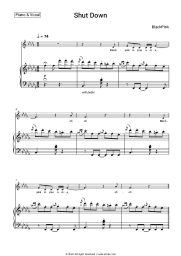 Sheet music, chords BlackPink - Shut Down