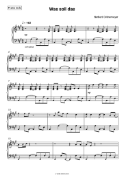 Sheet music, chords Herbert Grönemeyer - Was soll das