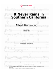 Sheet music, chords Albert Hammond - It Never Rains in Southern California