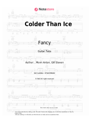 Sheet music, chords Fancy - Colder Than Ice
