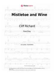 Sheet music, chords Cliff Richard - Mistletoe and Wine
